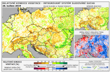 Dopady na vegetaci - Evropa - 26. květen 2019